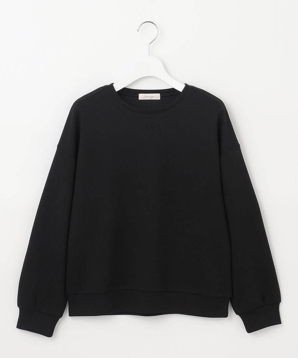 Feroux 【洗える】袖フリルダンボール プルオーバー 