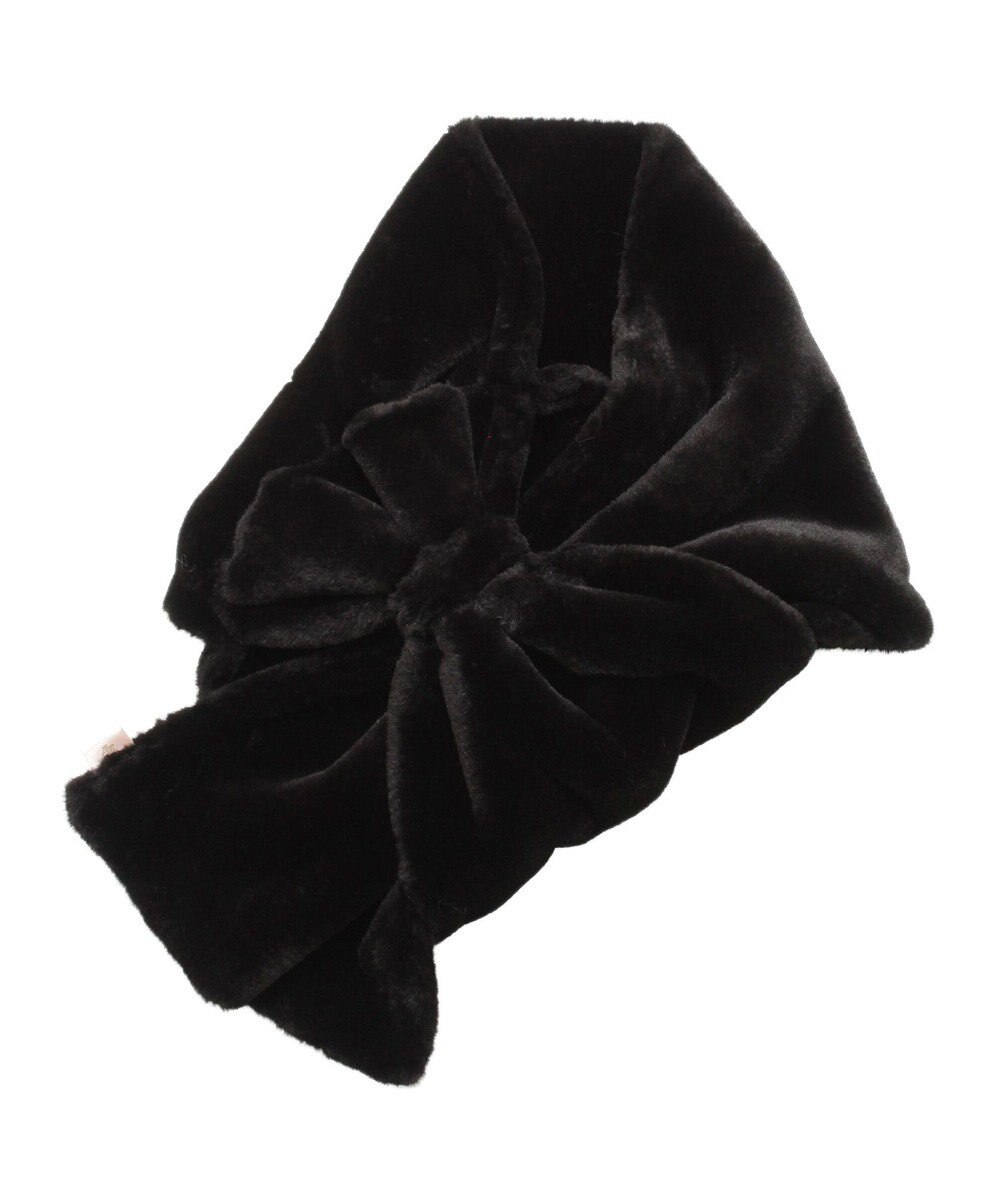 MOONBAT 【WEB限定ラッピング袋付】PAUL & JOE ACCESSOIRES フェイクファービッグリボンマフラー 