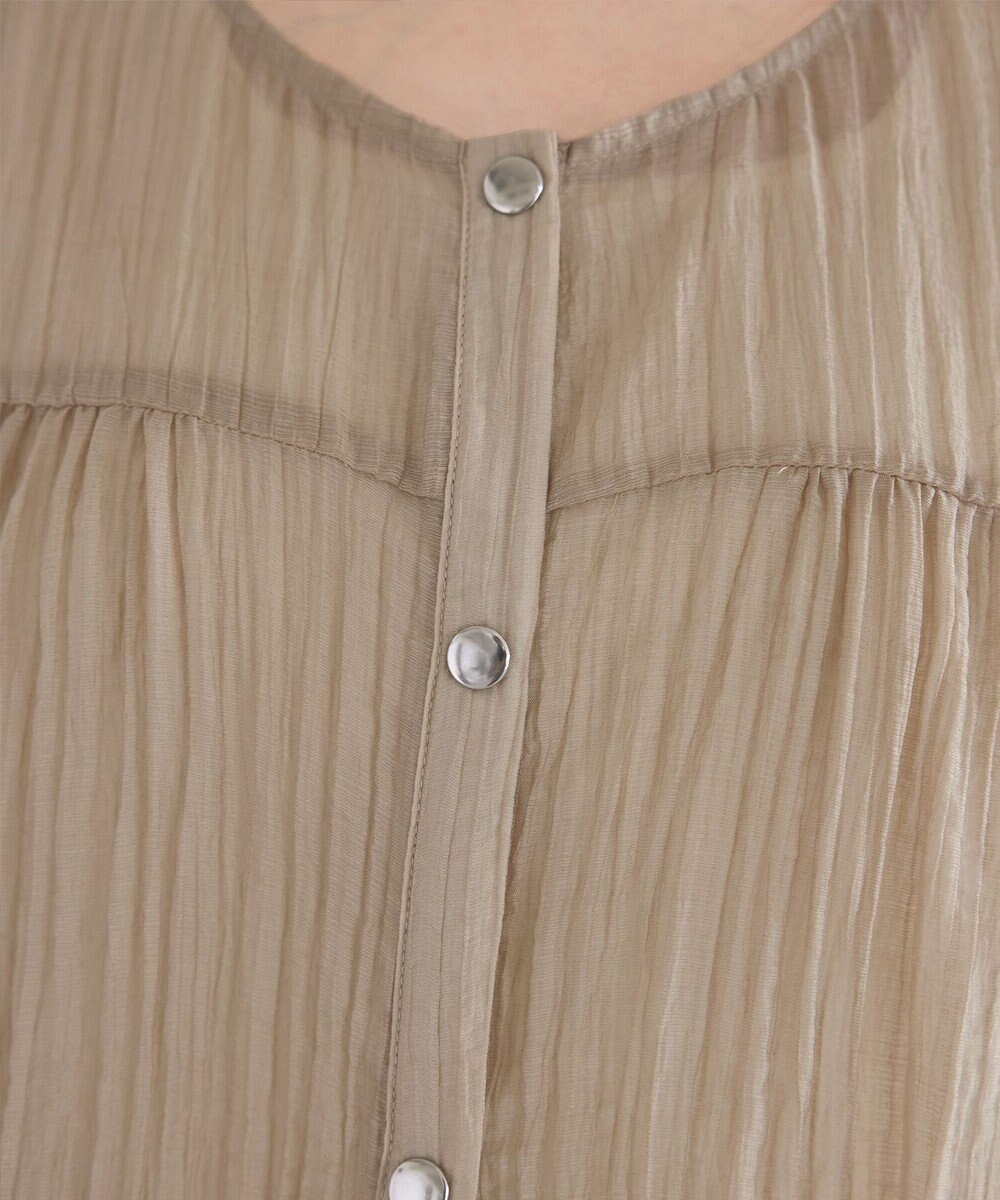 Tiaclasse 【洗える】楊柳バックフリルブルゾン 