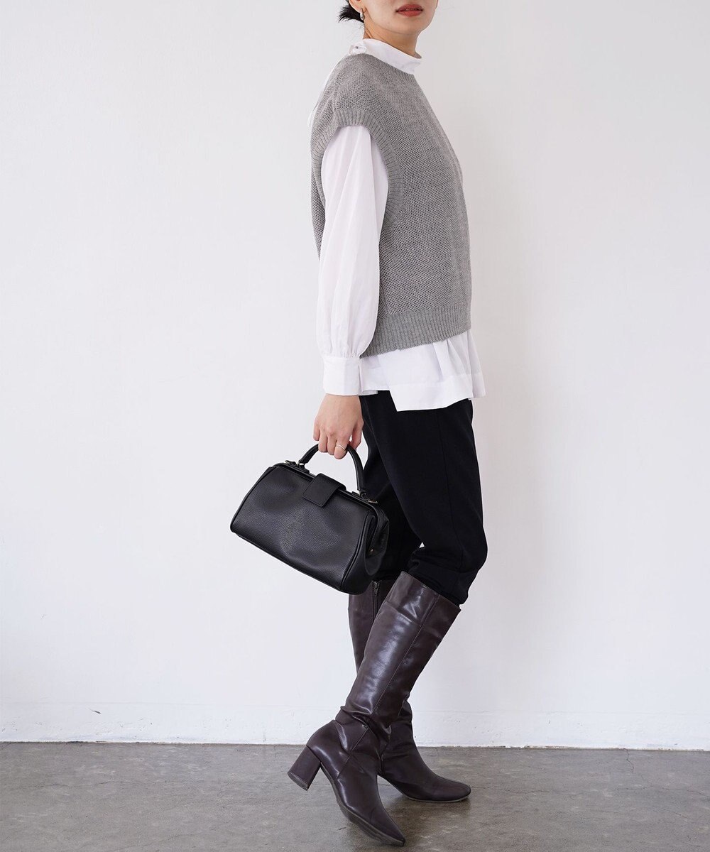 TOQUE 〈大草直子さんアドバイザー〉ベビーアルパカ×シルクハニカムニットフレンチトップス 