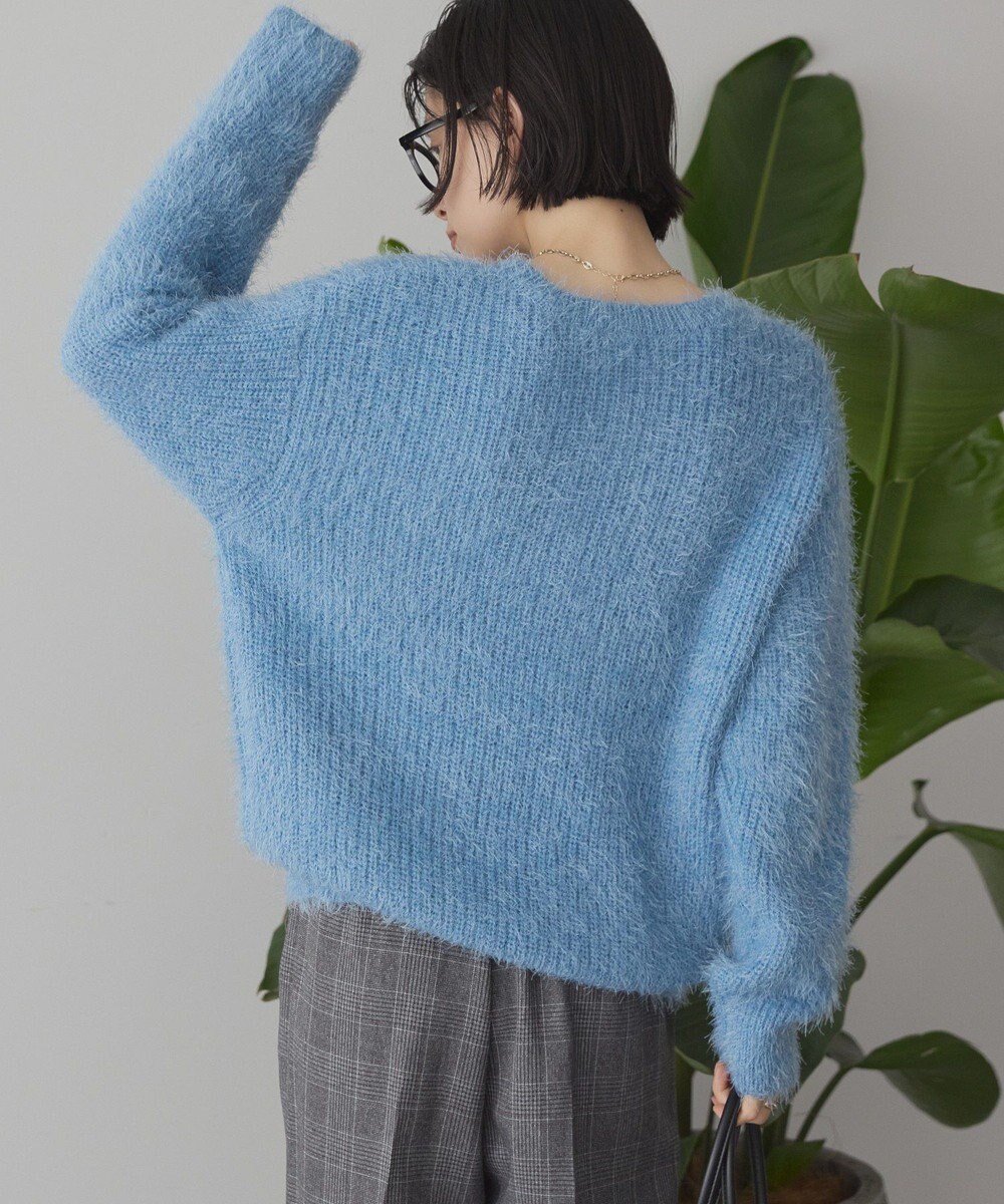 AMERICAN HOLIC 【WEB限定】フェザーゆるニットプルオーバー 