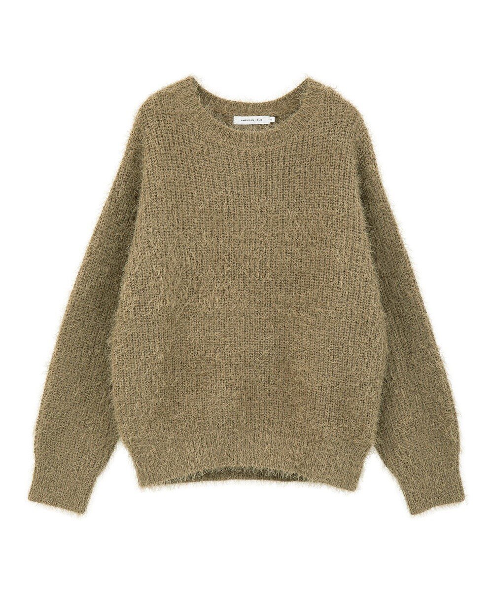 AMERICAN HOLIC 【WEB限定】フェザーゆるニットプルオーバー 