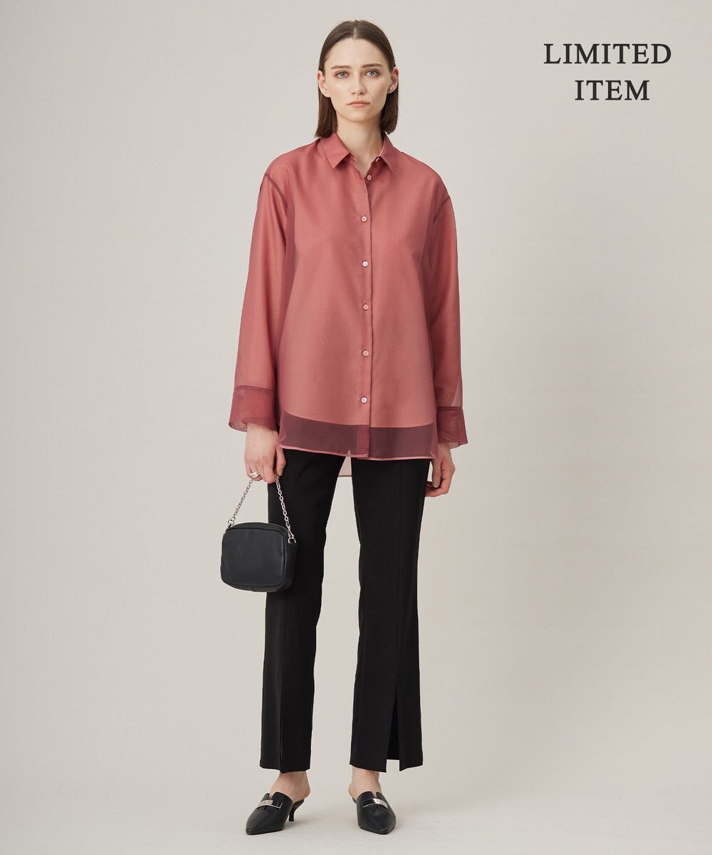 ICB 【WEB限定・洗える】キュプラハイパワーストレッチ セミフレアパンツ 