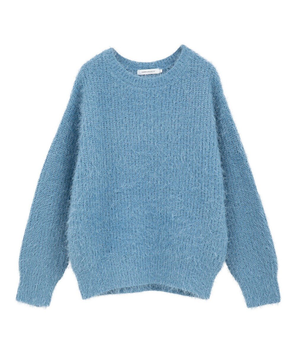 AMERICAN HOLIC 【WEB限定】フェザーゆるニットプルオーバー 