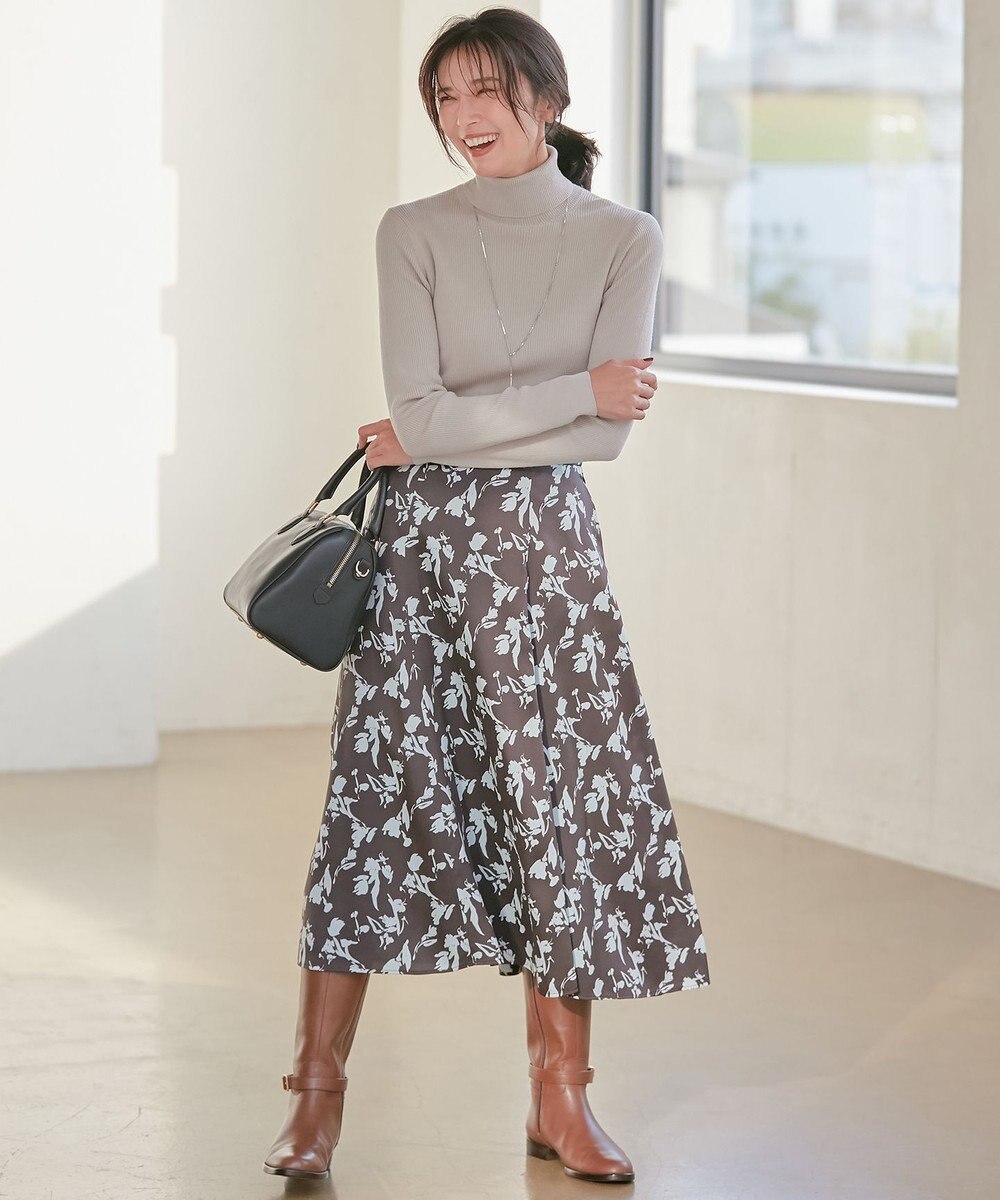 23区 【CLASSY.1月号掲載】ウーステッドウール タートルネック ニット 