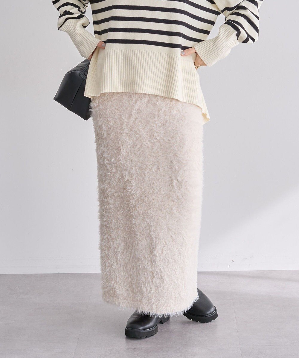 Green Parks シャギーニットスカート 