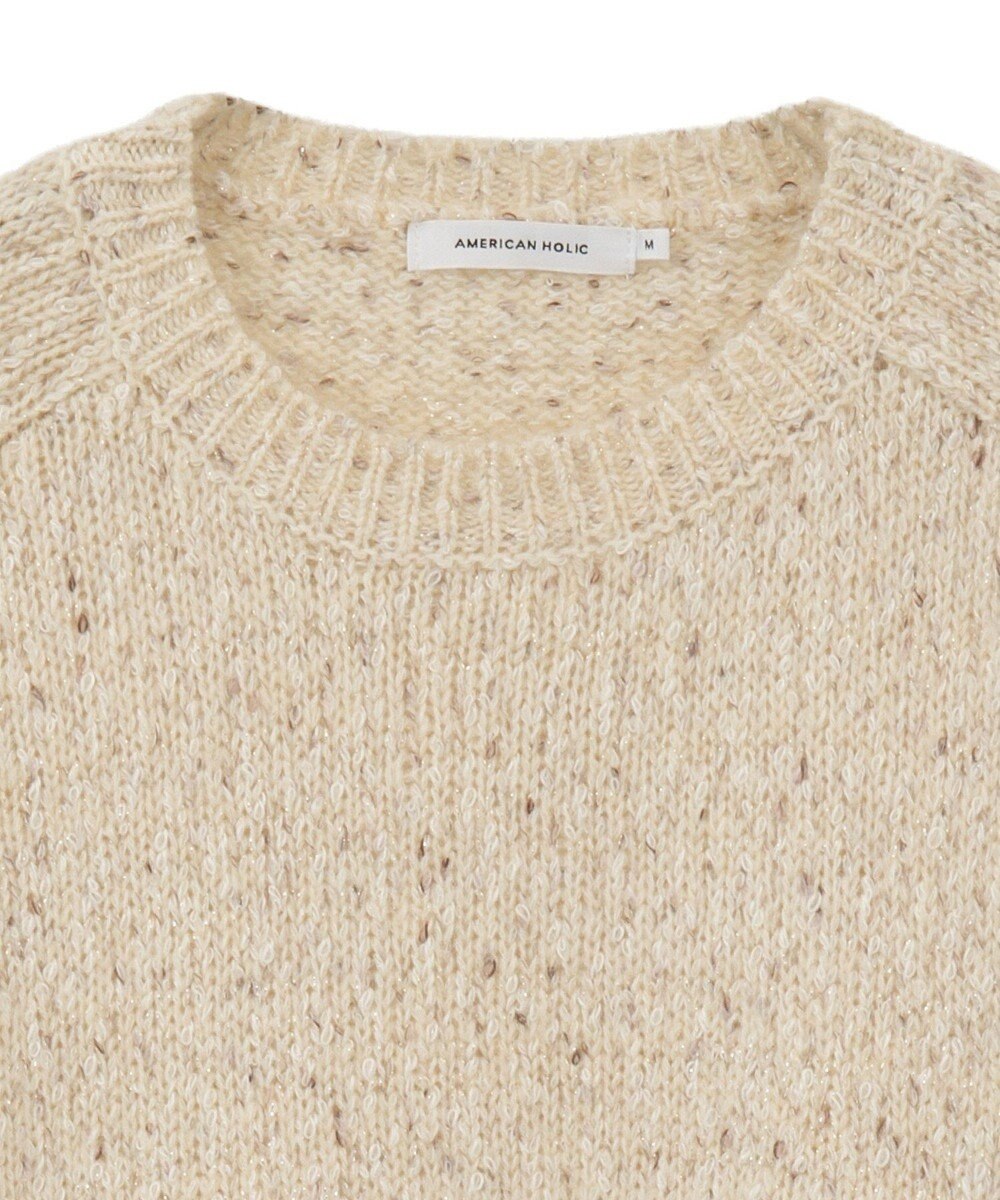 AMERICAN HOLIC ラメmixネップニットプルオーバー 