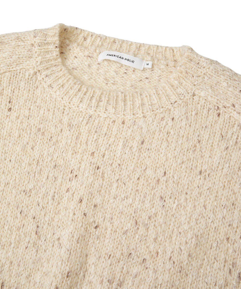 AMERICAN HOLIC ラメmixネップニットプルオーバー 
