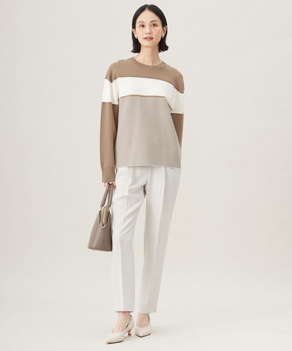 自由区 L 【カタログ掲載・洗える】モールコンビ ニット 