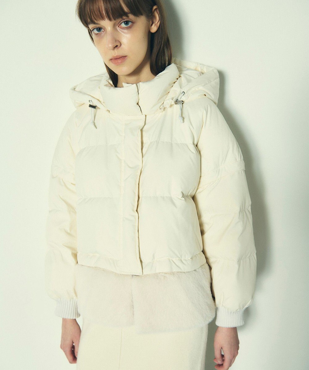 GRACE CONTINENTAL ヘムファーショートダウンジャケット 