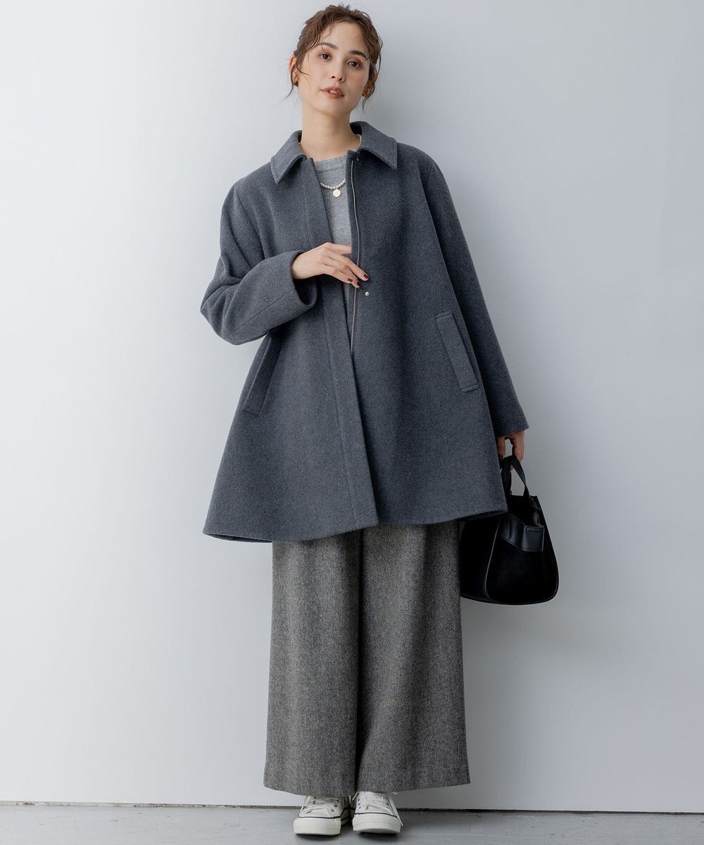 組曲 S ネコアシツィード ワイドパンツ 