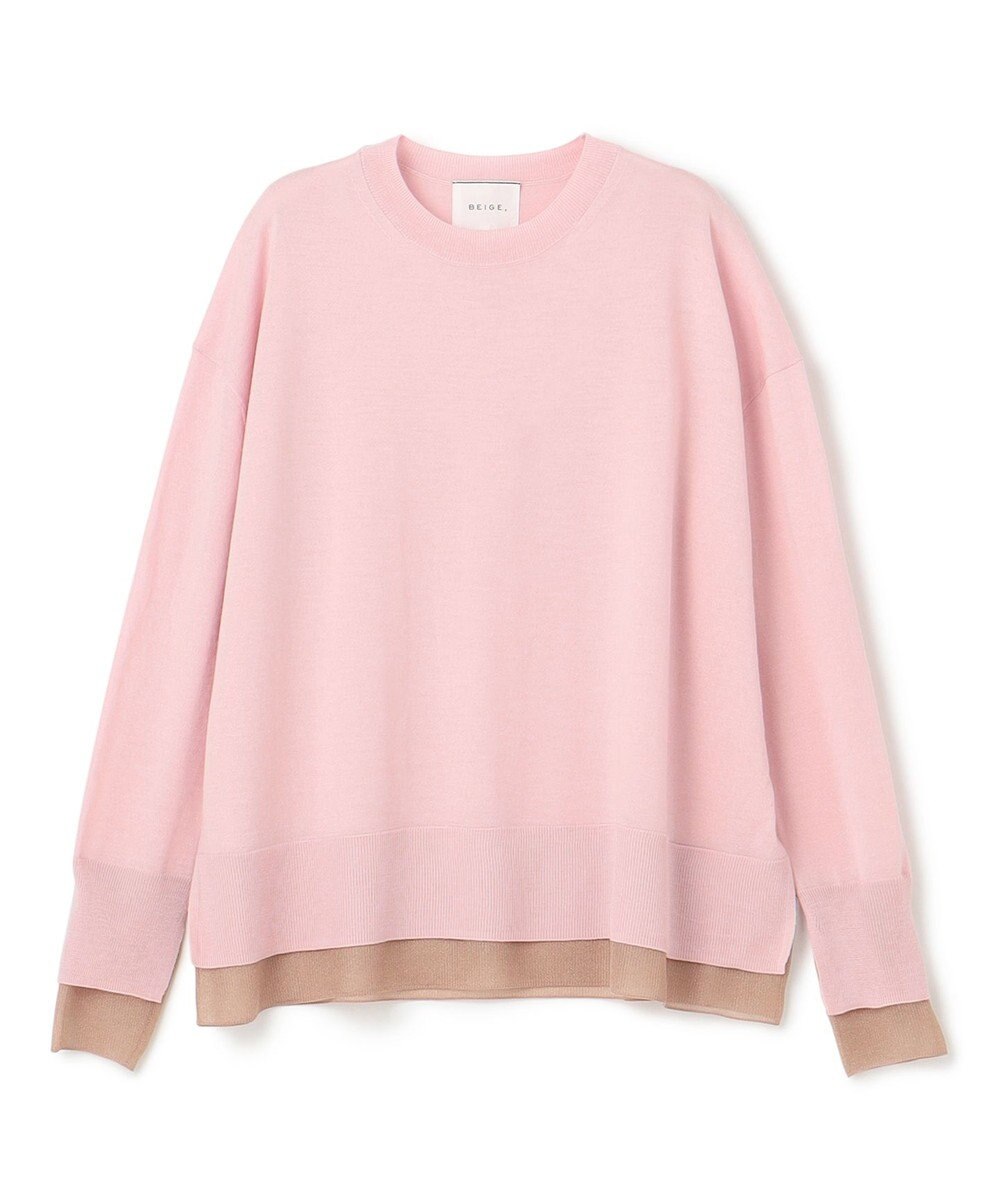 BEIGE， 【洗える】LA MONNAIE / クルーネックニット 