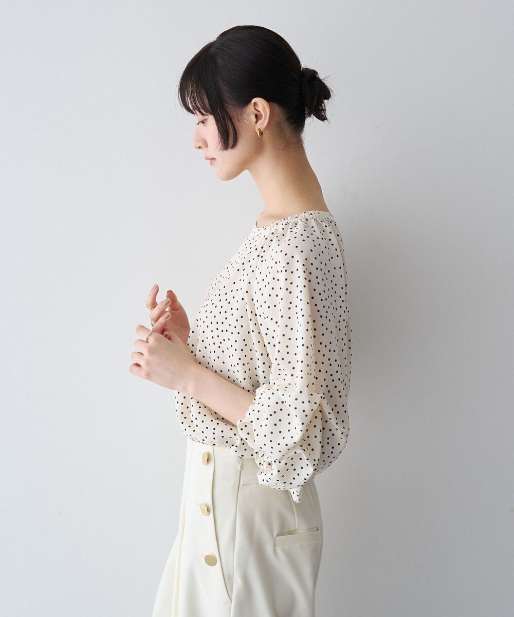 YECCA VECCA ホイップスリーブブラウス 