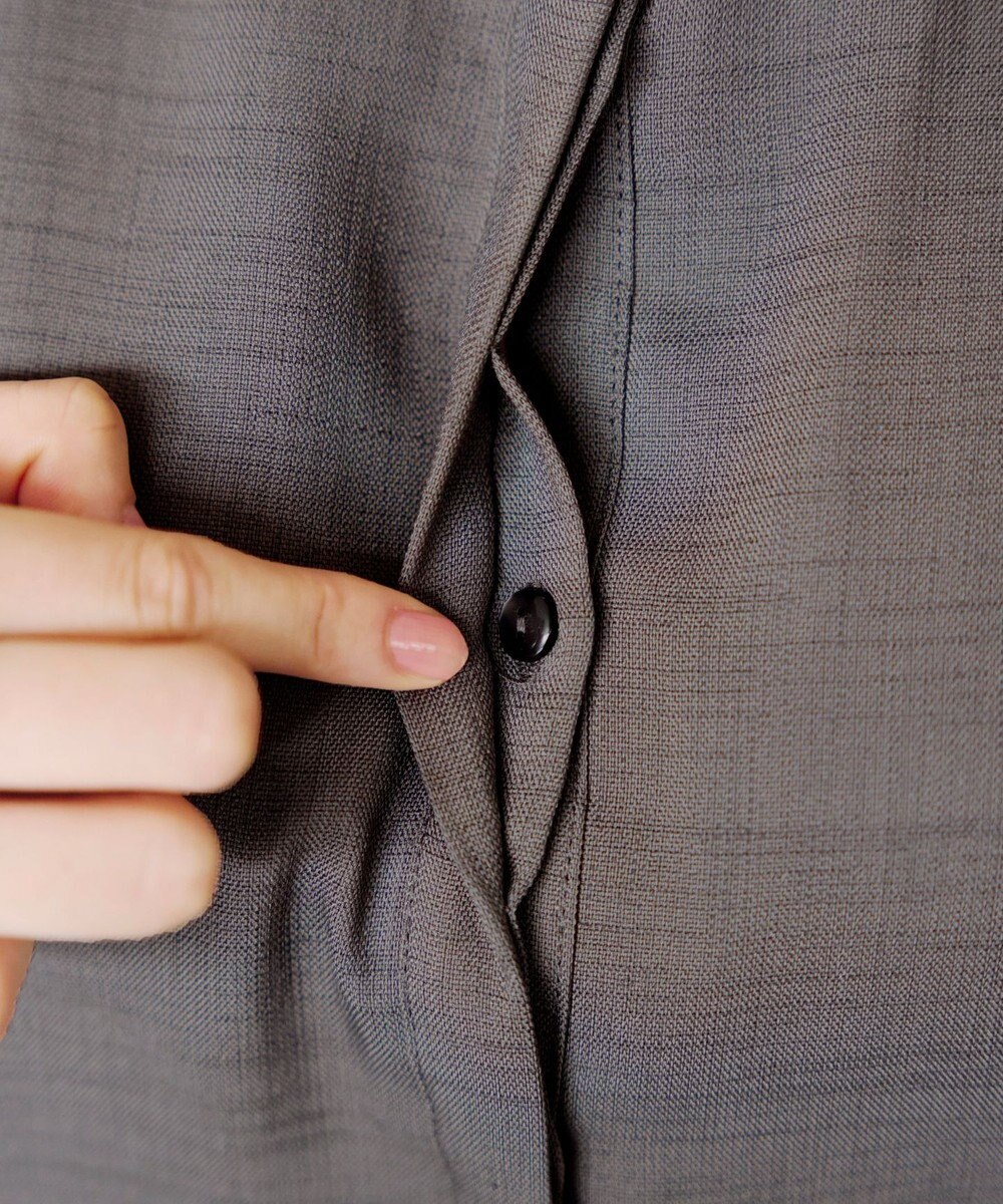 Tiaclasse 【洗える】リネンライクフレンチスリーブワンピース 