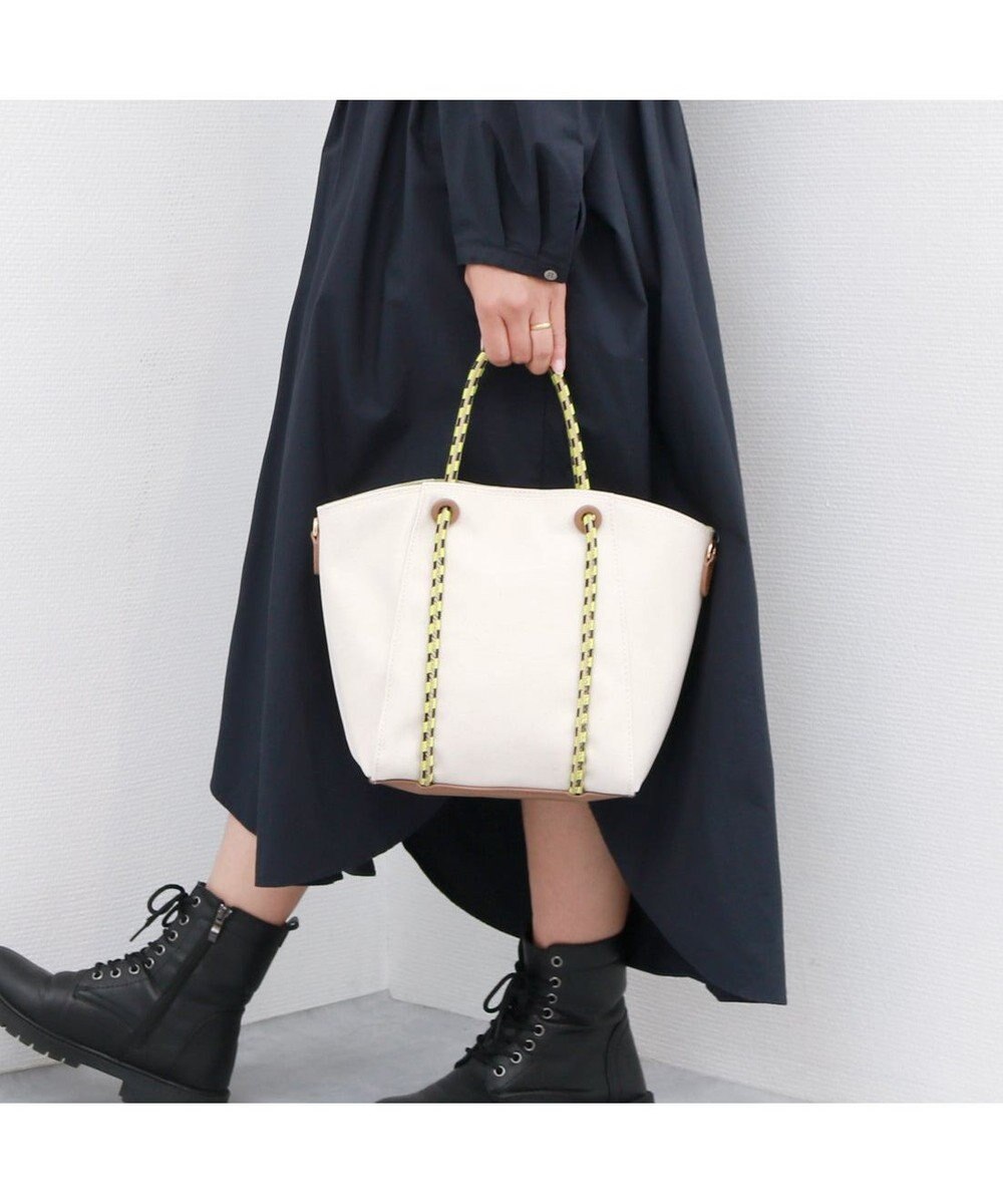 UNBILLION カシュカシュ cachecache / コーティングキャンバスロープハンドルトート 