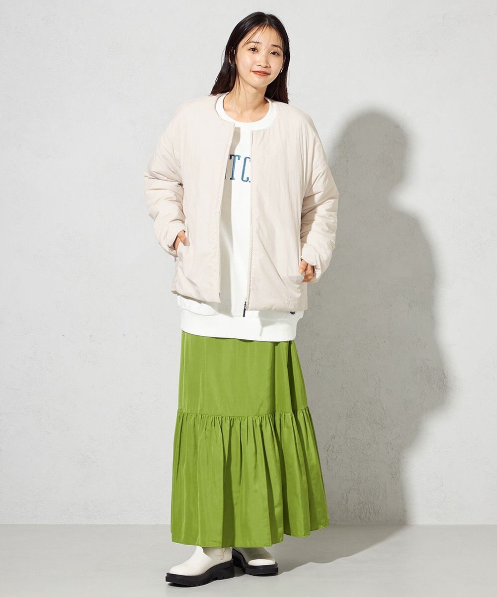 SHARE PARK LADIES 【ウォータープルーフ】　マキシティアードスカート 