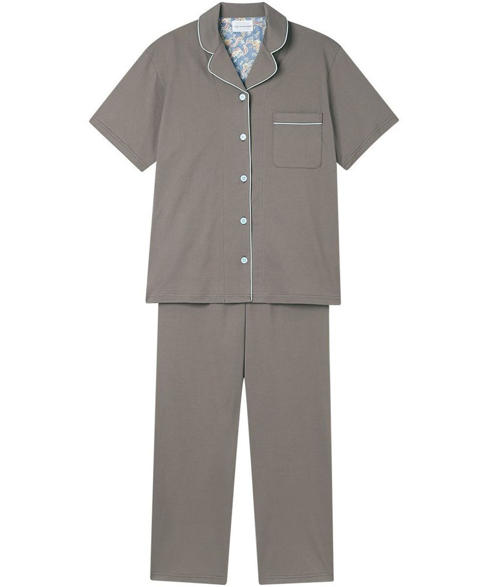 une nana cool 【綿100%】60/2 やわらか天竺 半袖開襟パジャマ MADE WITH LIBERTY FABRIC 