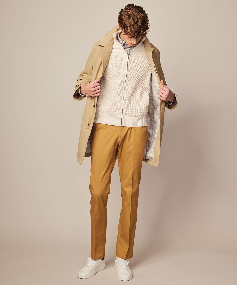 JOSEPH ABBOUD 【洗える】コットンバルキーニットブルゾン 