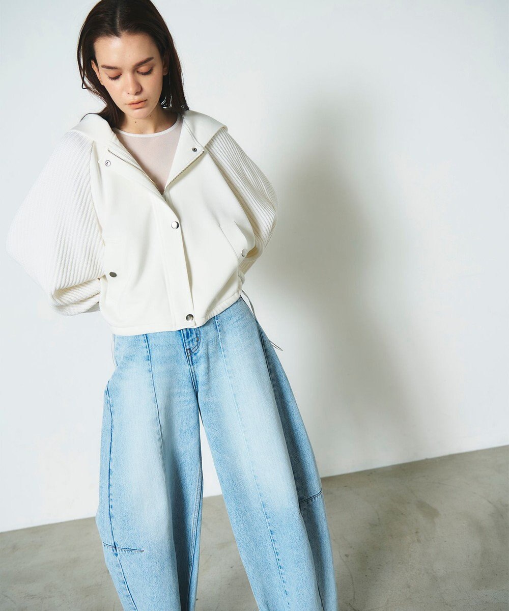 GRACE CONTINENTAL ニットコンビパーカー 