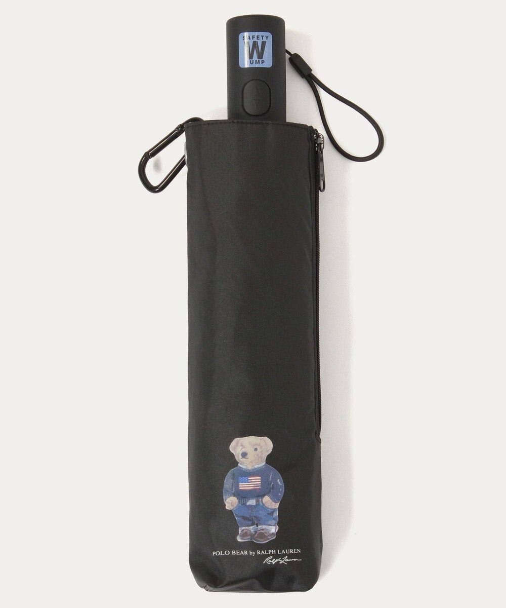 MOONBAT 【WEB限定/遮光率100%/遮熱/UV】POLO RALPH LAUREN（ポロ ラルフローレン）晴雨兼用日傘 ポロベア 無地 折りたたみ傘 自動開閉 