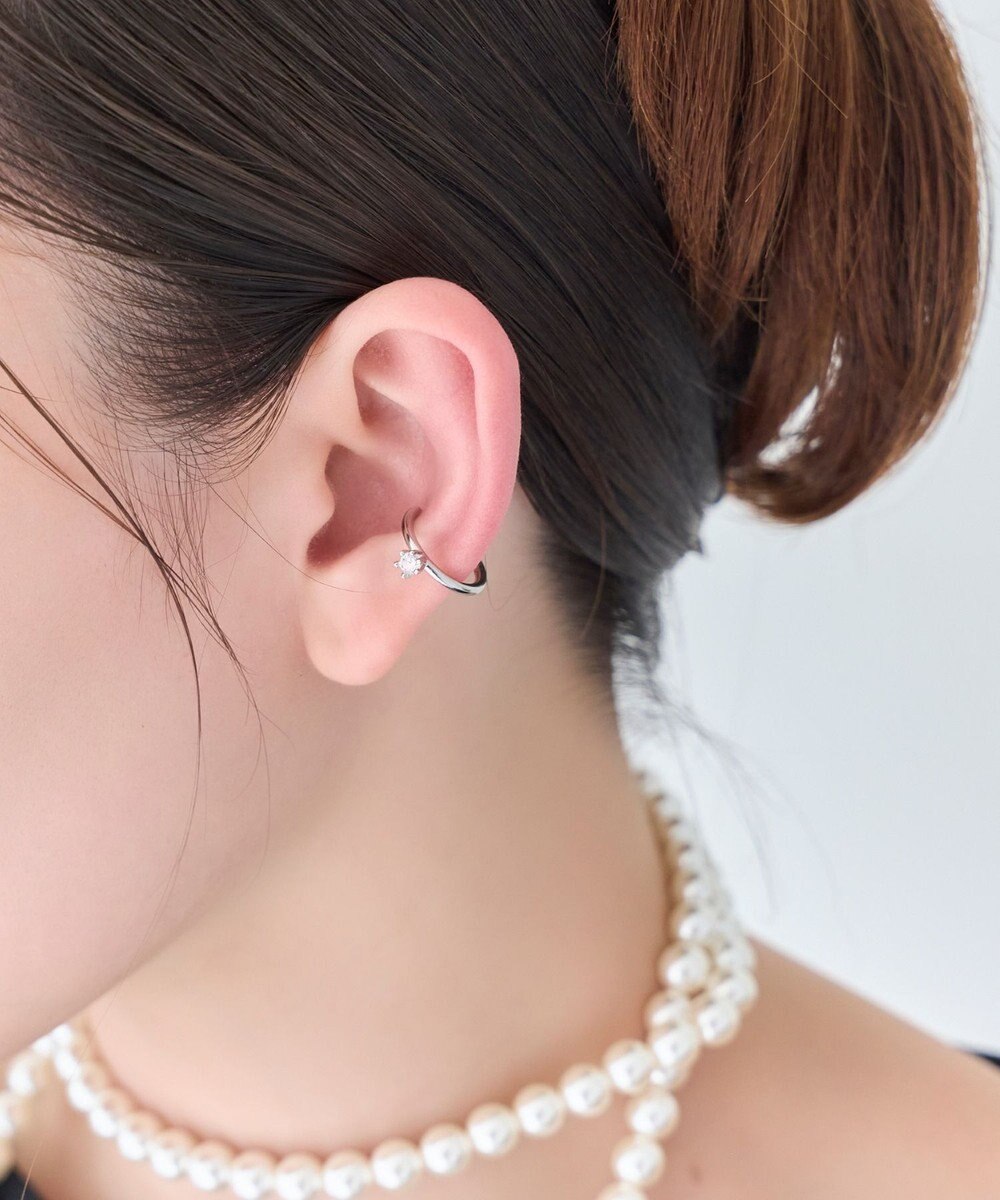 Phoebe 【金属アレルギー対応】ブリンクビジューイヤーカフ　シルバー/ニッケルフリー 