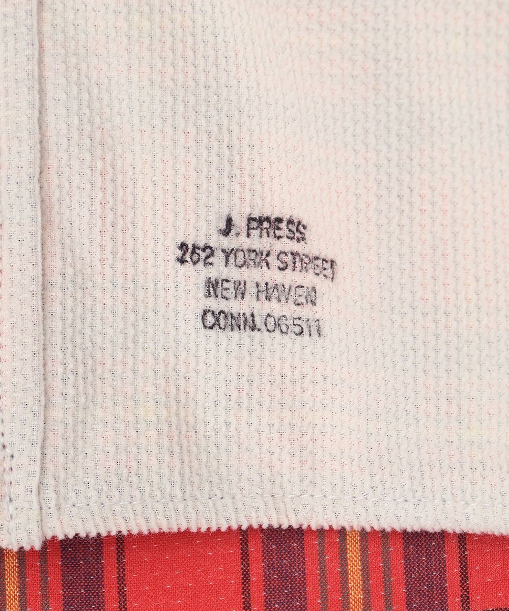 J.PRESS MEN Ｗフェイス キャラメルコールバンドカラー シャツ 