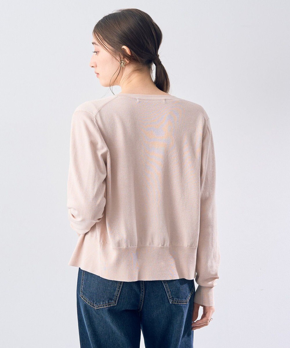 YECCA VECCA ラメ混クルーネックカーディガン 