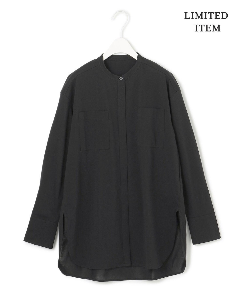 ICB 【WEB限定・洗える】ライクアウーブン バンドカラーカットソー 