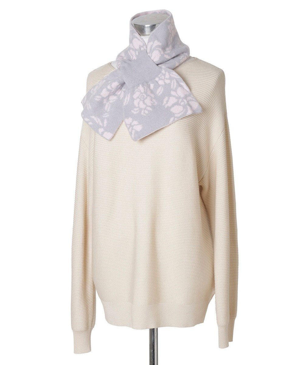 MOONBAT mila schon カシミヤ100%ジャカードプチマフラー 