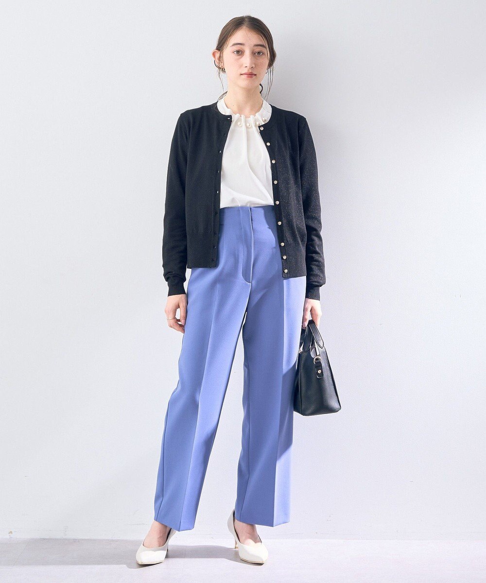 YECCA VECCA ラメ混クルーネックカーディガン 