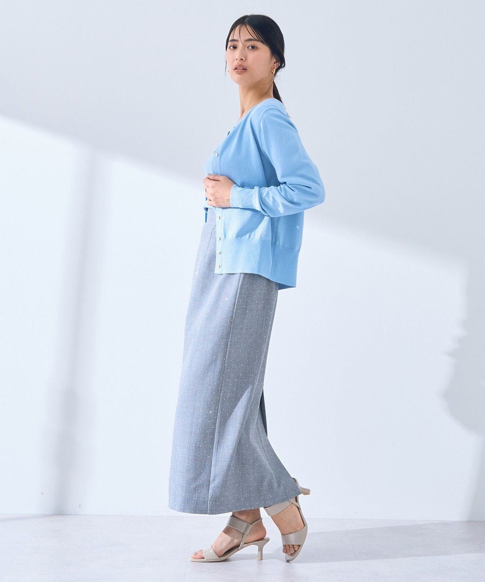 YECCA VECCA ラメ混クルーネックカーディガン 