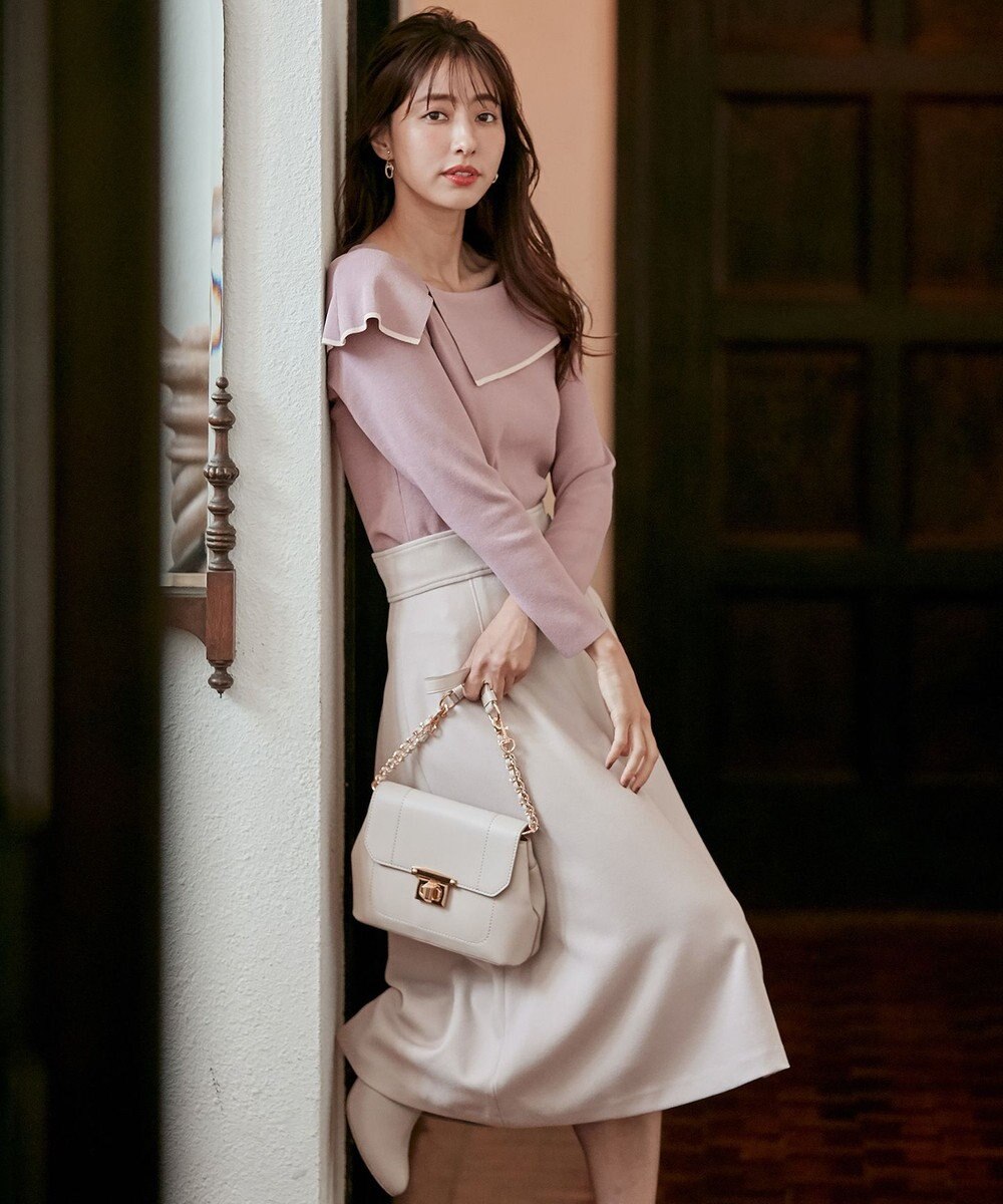 ANY SIS 【洗える】フレアカラープルオーバー 