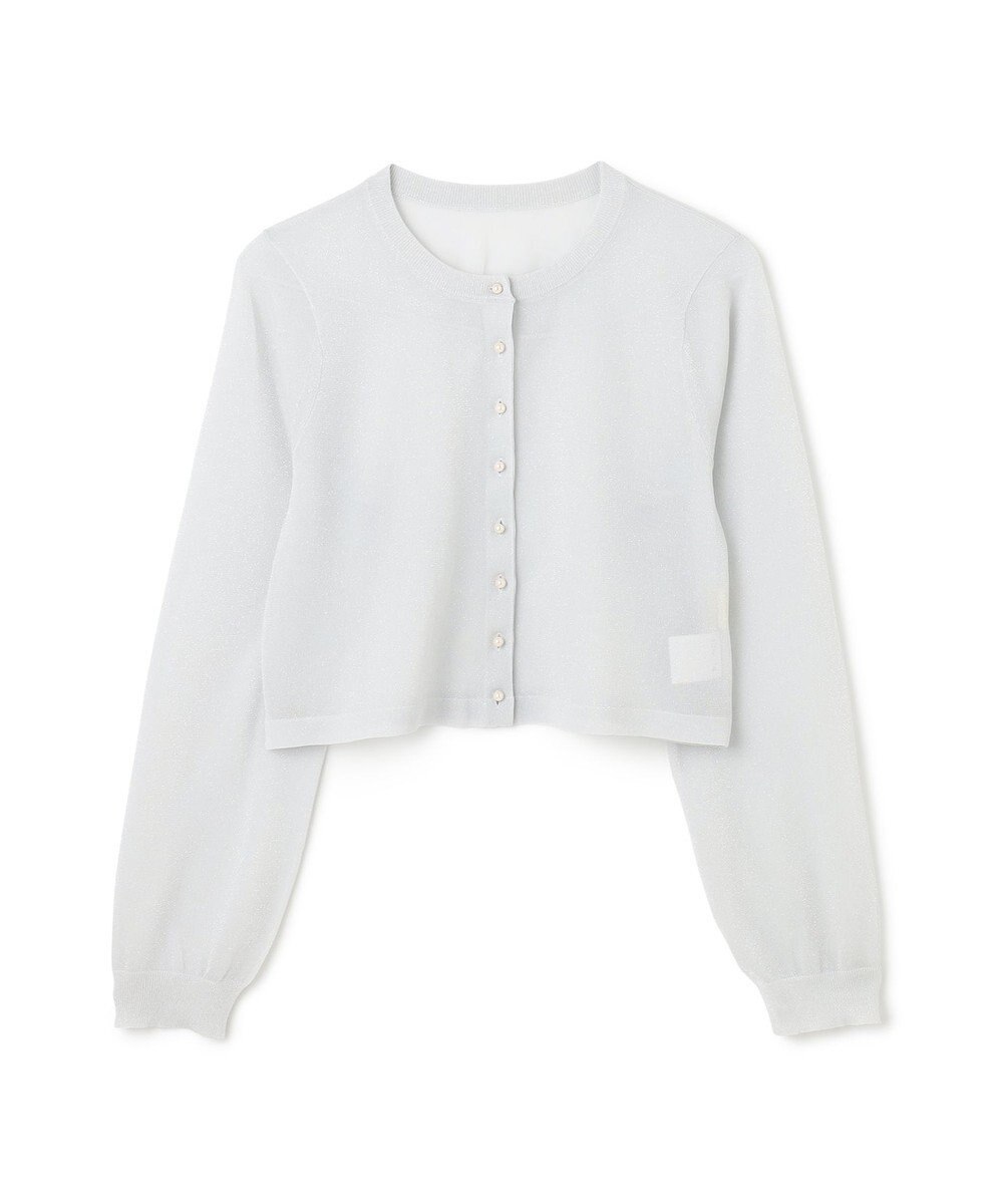 GRACE CONTINENTAL ラメシアーショートニットカーディガン 