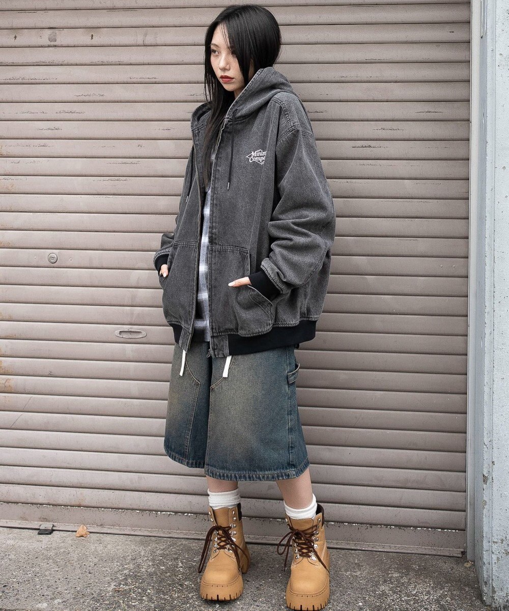 WEGO 【ユニセックス着用ITEM/MLサイズ展開】ワーカーズフードブルゾン 