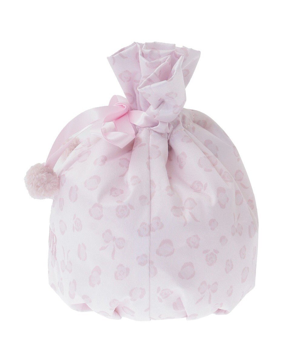 Maison de FLEUR リボンレオパード巾着ポーチ 