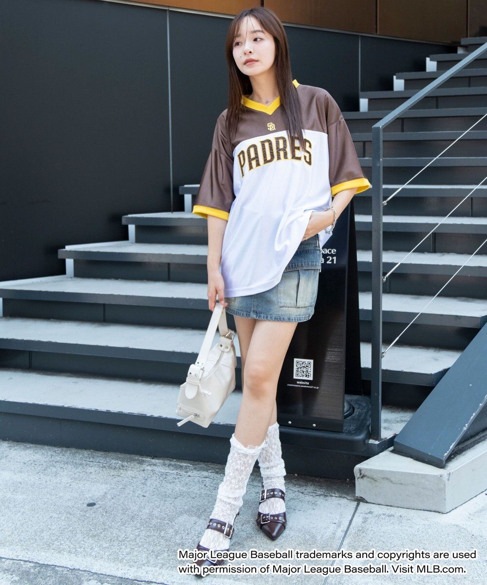 WEGO 【ユニセックス着用ITEM】別注MLBメッシュゲームグラフィックT（SS） 