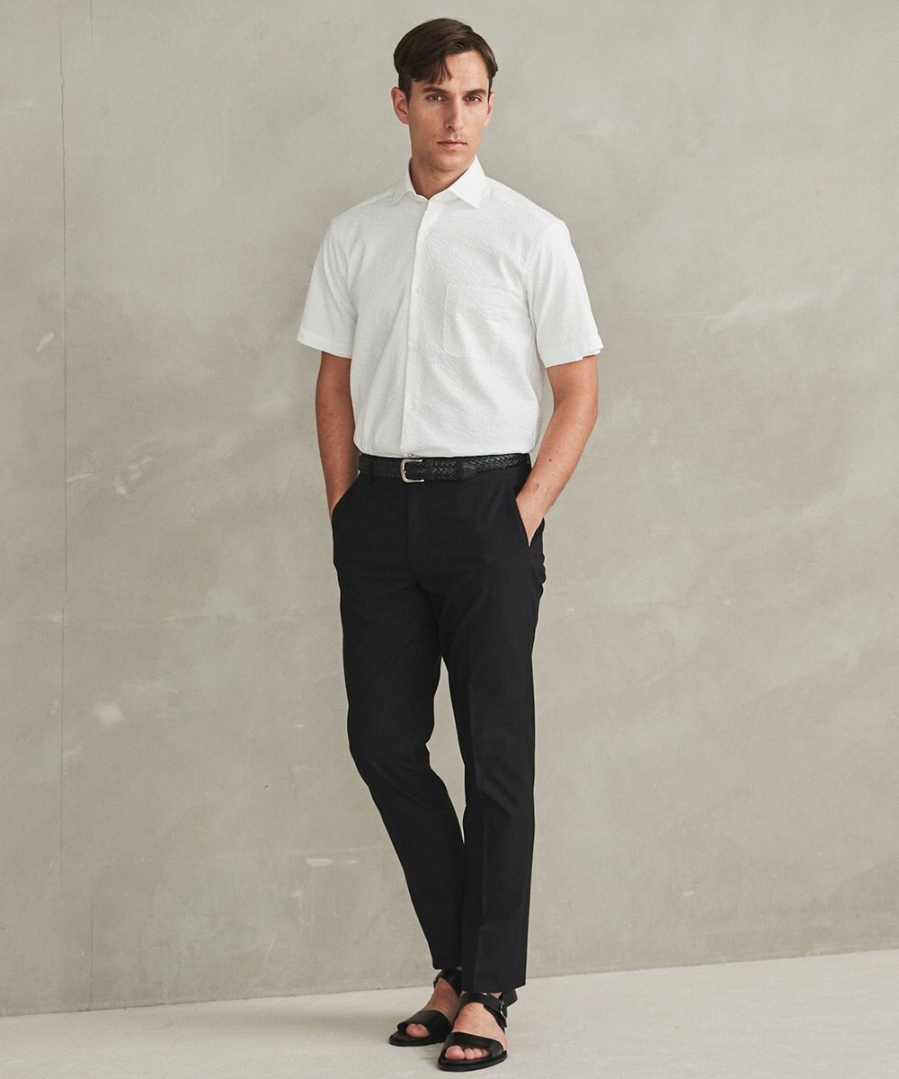 GOTAIRIKU 仕事で着られる綿パン【吸水速乾/ストレッチ/折り目加工】クールマックスコットンパンツ_ノータック（25年モデル） 