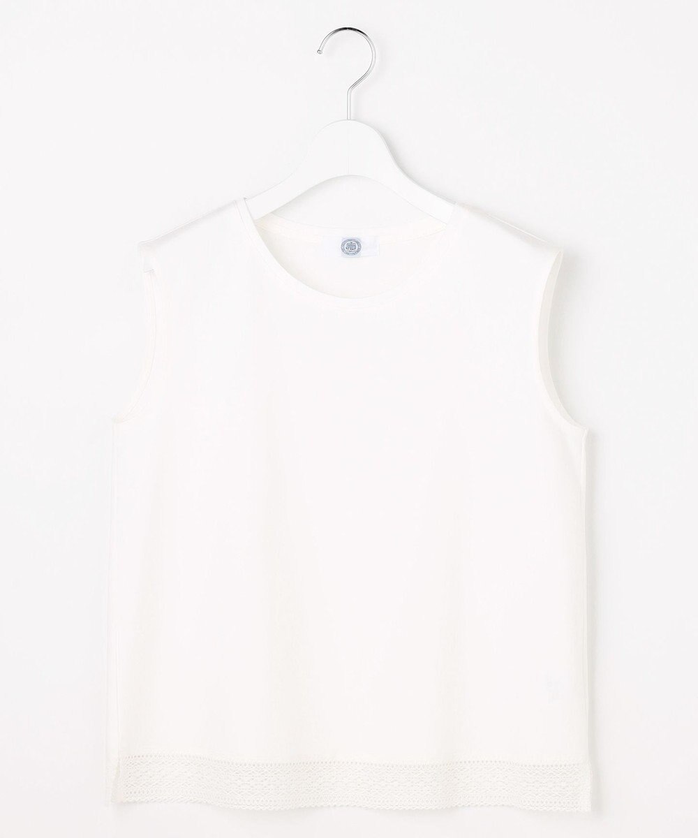 J.PRESS LADIES コットンスムース ノースリーブ カットソー 