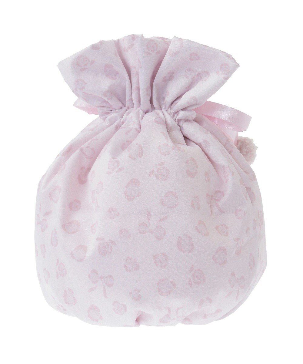 Maison de FLEUR リボンレオパード巾着ポーチ 