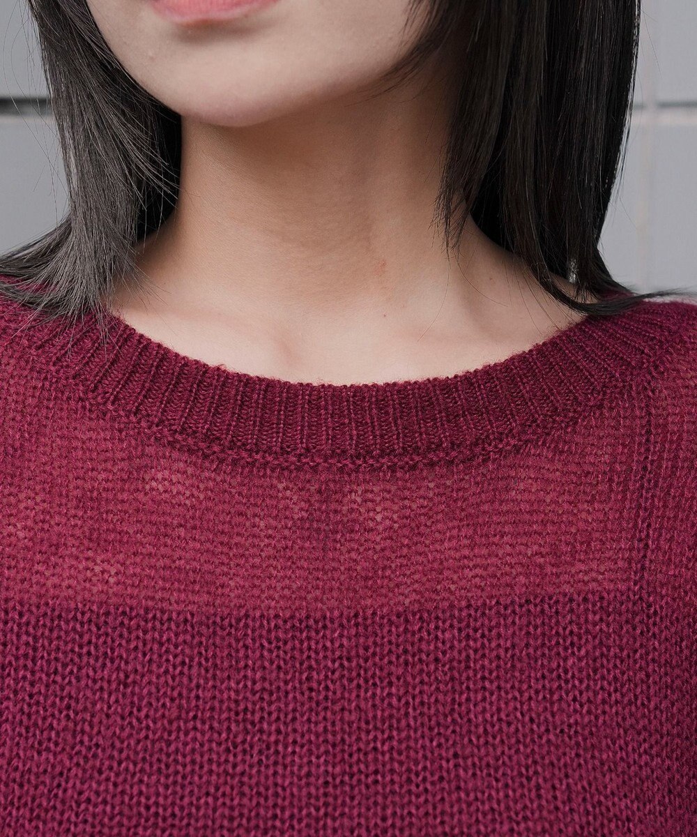 WEGO モヘアタッチダメージショートニット 