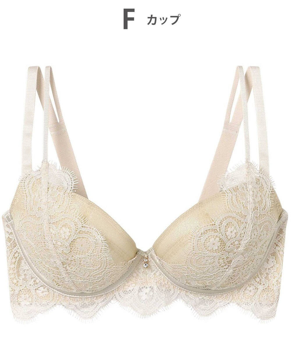 AMPHI ブラジャー 谷間メイク カップ上辺が浮きにくい Gカップまで対応 大きいサイズ 【Glama-Rich グラマリッチ ボリュームUPタイプ】 ブラ BYJ302 アンフィ／ワコール 