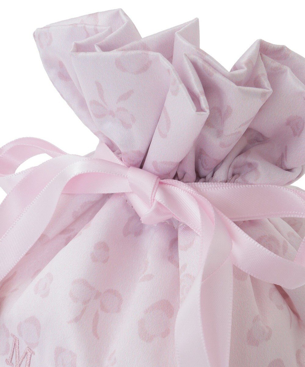 Maison de FLEUR リボンレオパード巾着ポーチ 