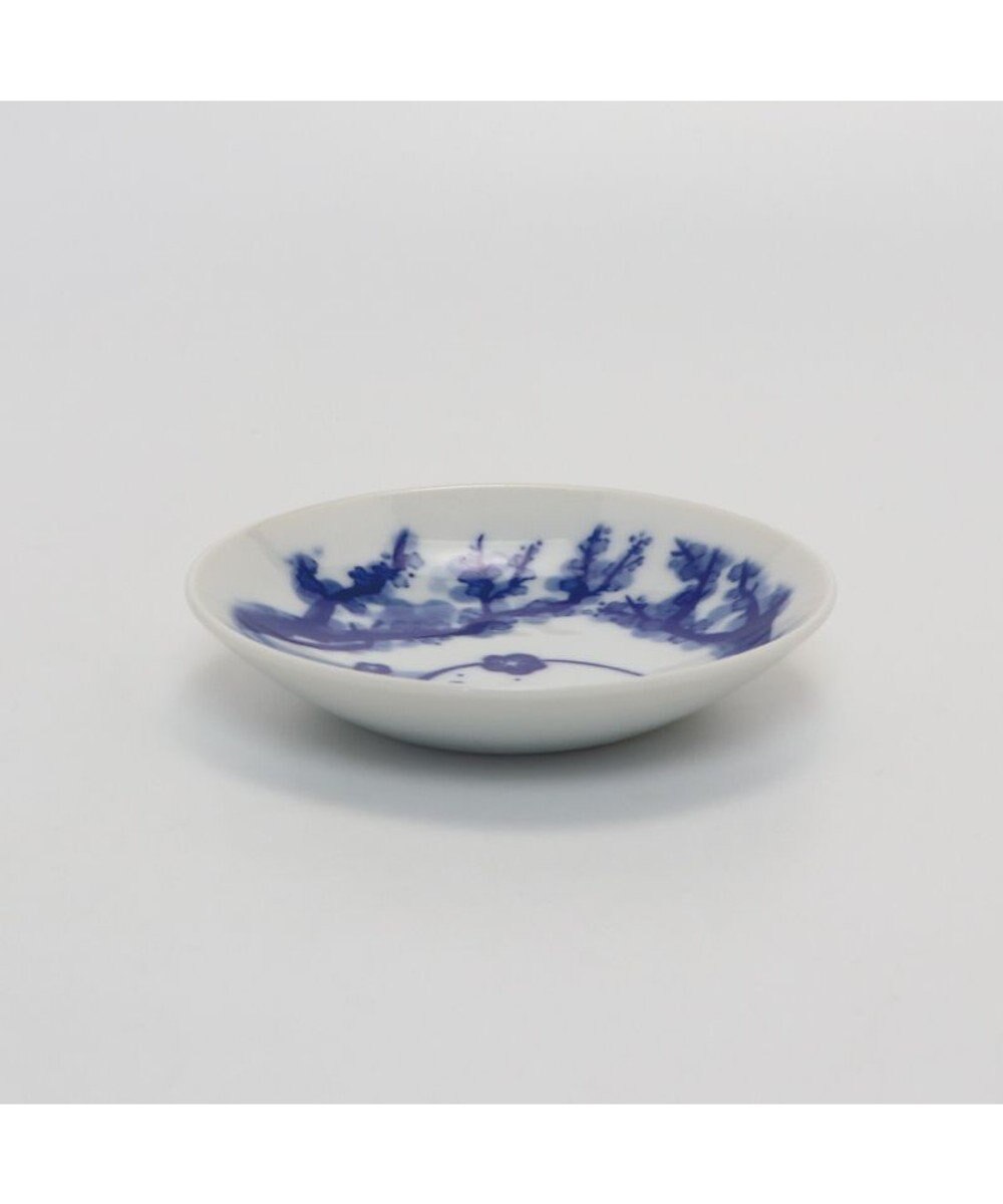 Mother garden しろたん 和食器 旅柄 豆皿 1 枚《梅柄》 