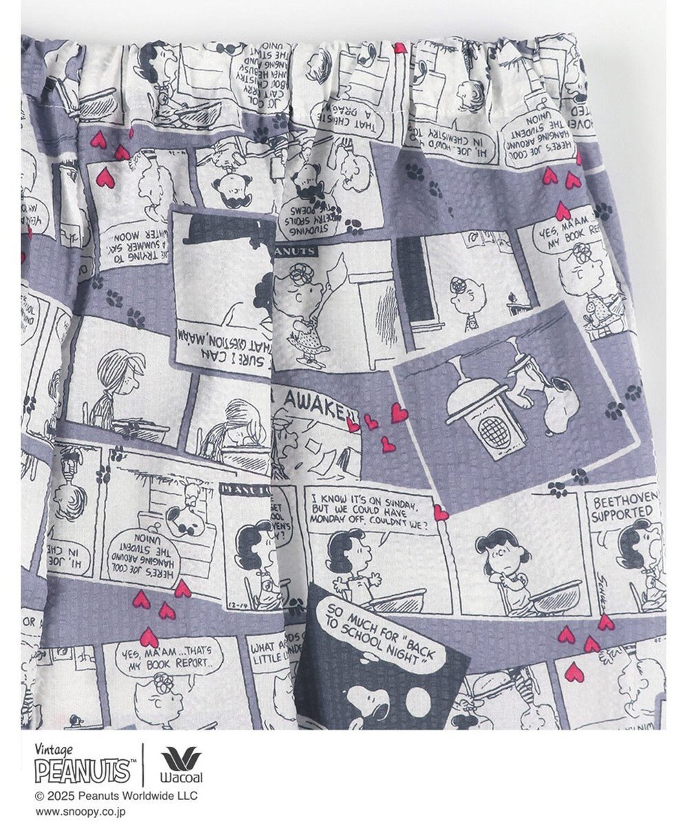 WACOAL ワコール_リラックス＆スリープ パジャマ 5分袖 半袖 8分丈 綿100%(本体) PEANUTS スヌーピー レディース FDT157 /ワコール 