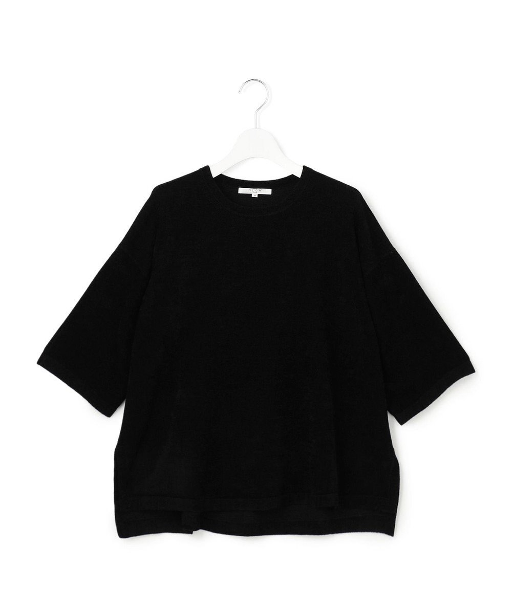 23区 【SLOW/一部店舗限定】マットベロア ニットプルオーバー 