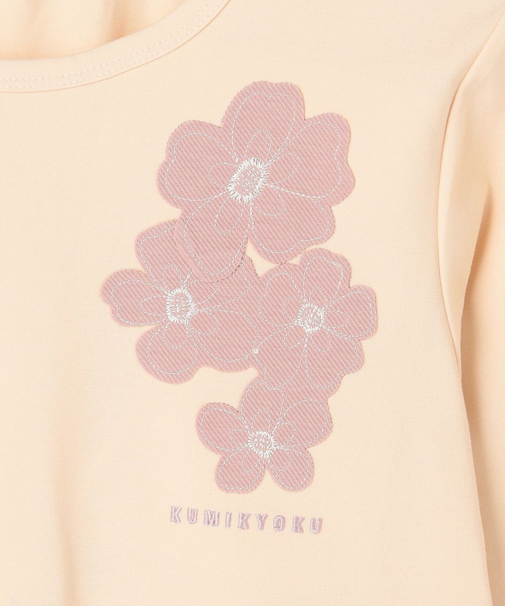 組曲 KIDS 【150-160㎝】サラリとフラワーモチーフ Tシャツ 
