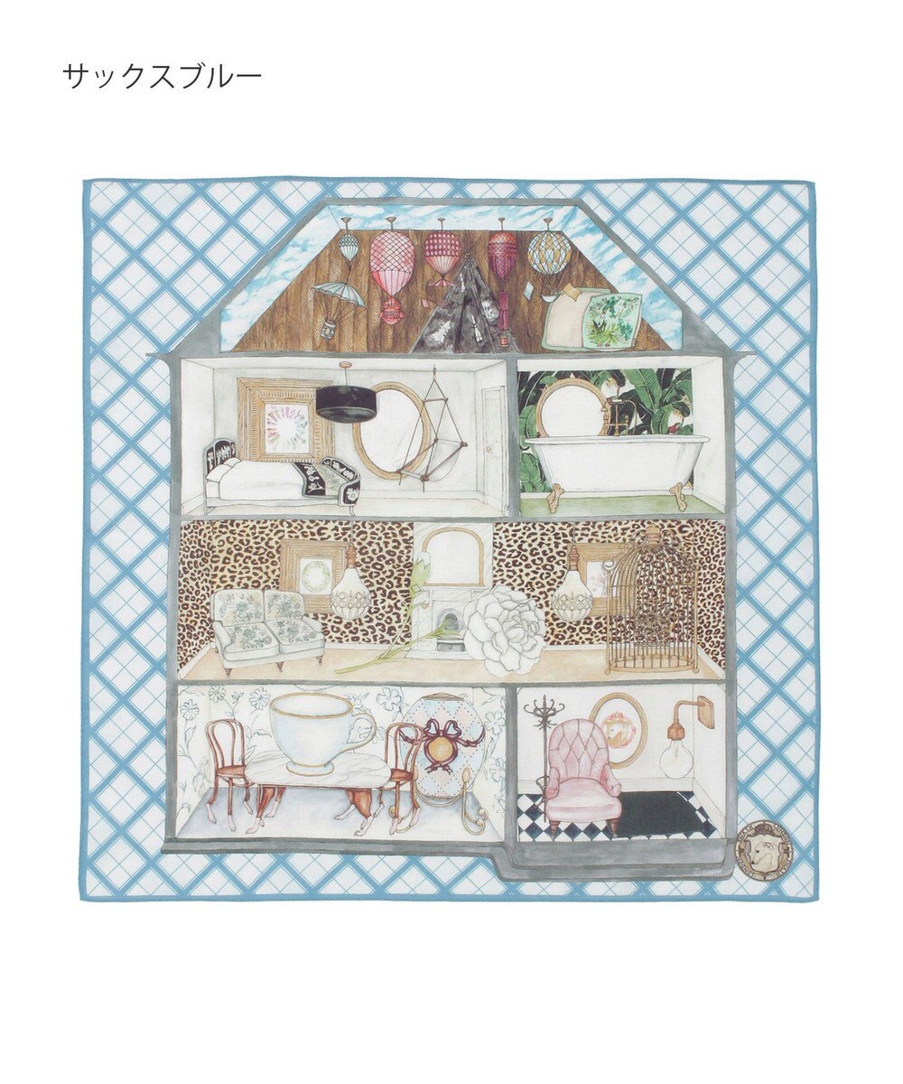 MOONBAT SWASH LONDON(スウォッシュロンドン） コットンハンカチーフ DOLLSHOUSE SURREALIST 52×52 日本製 