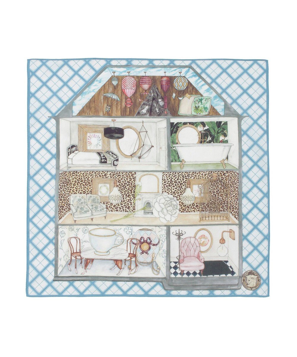 MOONBAT SWASH LONDON(スウォッシュロンドン） コットンハンカチーフ DOLLSHOUSE SURREALIST 52×52 日本製 