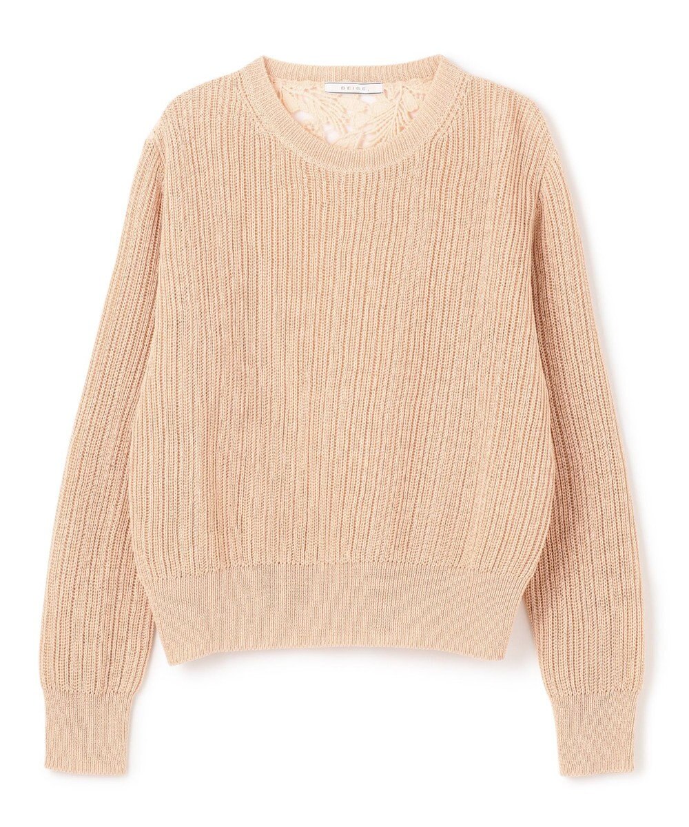 BEIGE， 【S-size】GARDENIA / クルーネックニット 