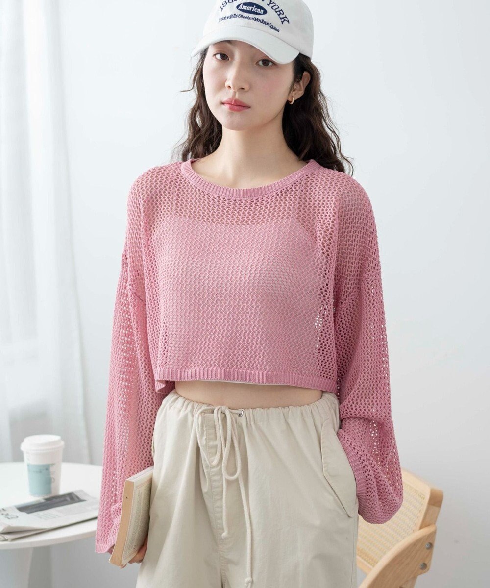 WEGO ショートメッシュニットプルオーバー 